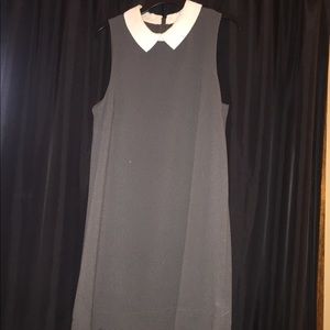 Monteau Dark Grey Dress With Collar